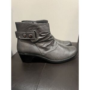 Easy Street Charcoal Ankle Booties
